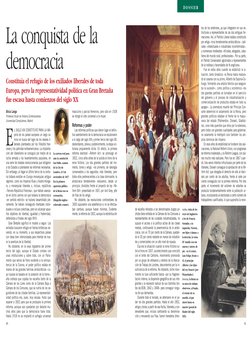 41
Arriba, visita de los
reyes de Inglaterra
a los de Francia.
Sentadas, a la
izquierda, Victoria,
sus hijos y damas; a
la de