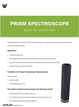 Gem Spectroscope Chart.pdf Gem Spectroscope Usage Guide | PDF | Prism | Infrared