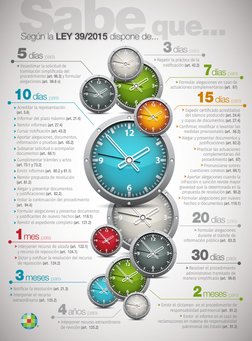 Sabe que...
Según la LEY 39/2015 dispone de...
3 días para
> Repetir la práctica de la 
notiﬁcación (art. 42.2)
5 días para
>