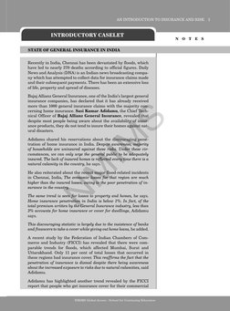 NMIMS Global Access - School for Continuing Education 
N
O
T
E
S
INTRODUCTORY CASELET
AN INTRODUCTION TO INSURANCE AND RISK 