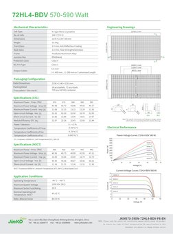 Jinko 580W N-Type Solar Module Datasheet | PDF | Solar Panel ...