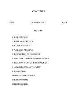 CONTENTS 
 
 
S.NO                                  CHAPTER TITLE                                 PAGE