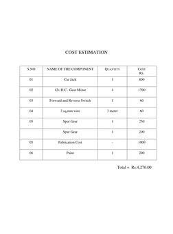 COST ESTIMATION