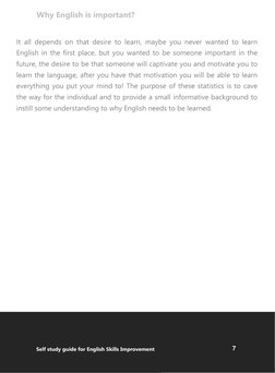 7
Self study guide for English Skills Improvement
It all depends on that desire to learn, maybe you never wanted to learn
Eng