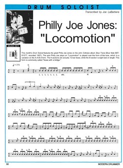 Philly Joe Jones: Locomotion Solo Transcription | PDF