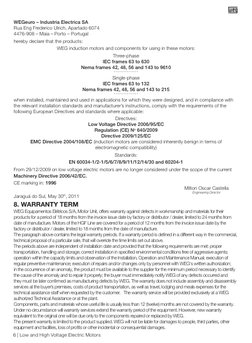 6 | Low and High Voltage Electric Motors
Milton Oscar Castella
Engineering Director
WEG Equipamentos Elétricos S/A, Motor Uni