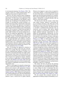 330
P. Opdam et al. / Landscape and Urban Planning 75 (2006) 322–332
in environmental planning (Von Haaren, 2002). The
concep