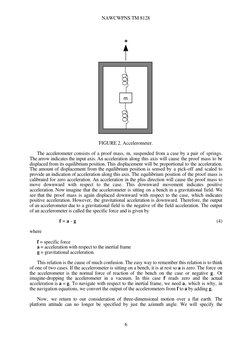 NAWCWPNS TM 8128
6
m
+
FIGURE 2. Accelerometer.
The accelerometer consists of a proof mass, m, suspended from a case by a pai