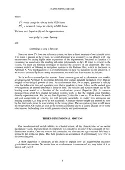 NAWCWPNS TM 8128
5
where
  ∆
r
V  = true change in velocity in the NED frame
  ∆
r
Vm = measured change in velocity in NED fr