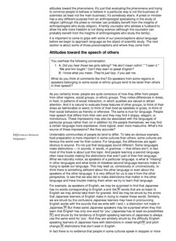 attitudes toward the phenomena. It's just that evaluating the phenomena and trying
to convince people to behave or believe in