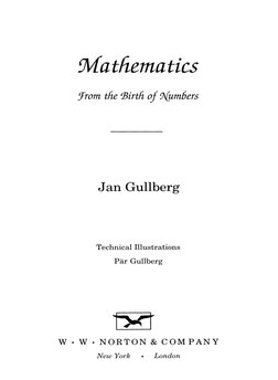 Gullberg, Jan - From The Birth of Numbers (WW Norton & Co, 1997) | PDF