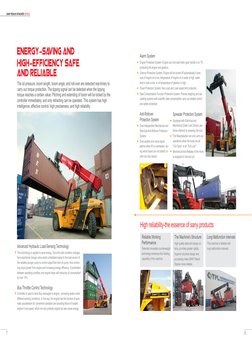 High reliability-the essence of sany products
Reliable Working 
Performance
Patented moveable counterweight 
technology enhan