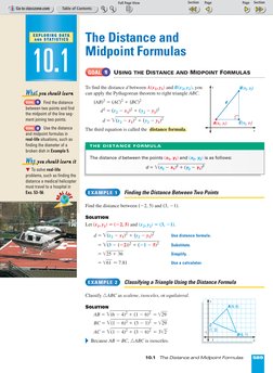 (http://www.classzone.com)Page 1 of 2
10.1
The Distance and Midpoint Formulas
589
The Distance and 
Midpoint Formulas
USING