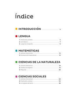 Índice
INTRODUCCIÓN  .........................................................	
2 
LENGUA
1. Flashcards y tarjetas...........