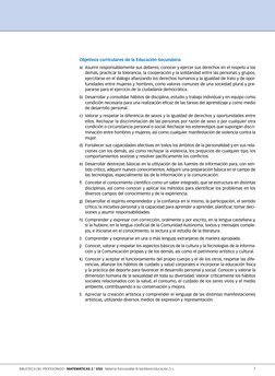 7
BIBLIOTECA DEL PROFESORADO   MATEMÁTICAS 2.° ESO   Material fotocopiable © Santillana Educación, S. L.
Objetivos curricular