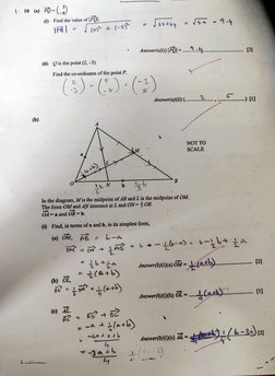 10 (a) PO-(L 
) 
Find the value of |PQ]. 
25+ 
9.4 
Ls+l-8 
Answer(a)) |Pgl= ...h. 
(ii) Qis the point (2, -3). 
Find the co-