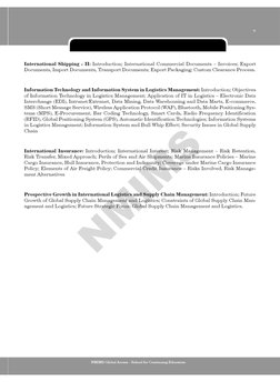 International Logistics & Supply Chain Management - Book | PDF