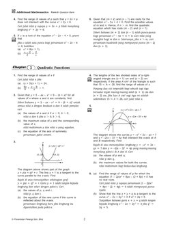 © Penerbitan Pelangi Sdn. Bhd.	
2
  Additional Mathematics  Form 5  Question Bank
	 4.	 Find the range of values of p such th
