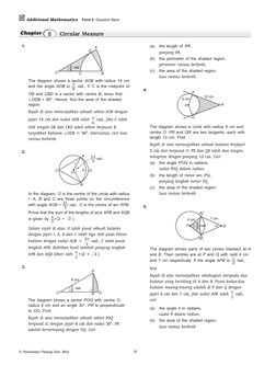 © Penerbitan Pelangi Sdn. Bhd.	
6
  Additional Mathematics  Form 5  Question Bank
	 1.	
D
A
C
– rad.
6
π
B
O
The diagram show