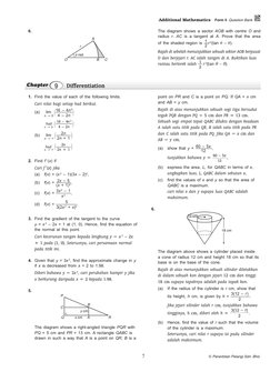 7	
© Penerbitan Pelangi Sdn. Bhd.
Additional Mathematics  Form 5  Question Bank 
	 6.	
A
r
C
O
θ
B
 rad.
	
	 The diagram sh