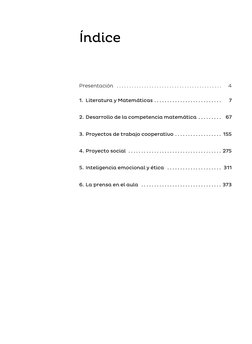 Índice
Presentación . .  .  .  .  .  .  .  .  .  .  .  .  .  .  .  .  .  .  .  .  .  .  .  .  .  .  .  .  .  .  .  .  .  .  .