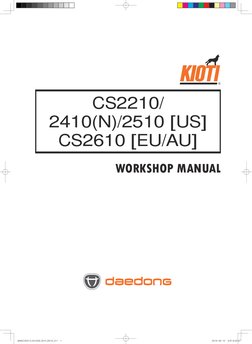 Kioti CS2210/2410/2510 Service Manual | PDF | Tractor | Manual Transmission