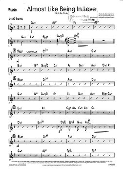 Almost Like Being in Love - Vocal Female - Natalie Cole - Piano | PDF