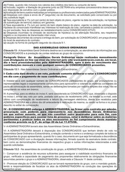 m) Fretes, quando não inclusos nos valores dos créditos dos bens ou conjunto de bens;
n) Inclusão, registro  e liberação de g