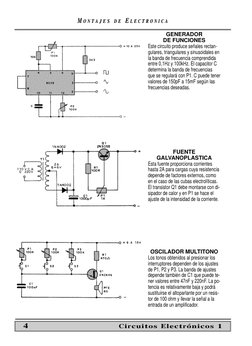 MM O N T
O N T A J E S
A J E S
D E
D E EE L E C T R O N I C A
L E C T R O N I C A
4
Circuitos Electrónicos 1
GENERADOR 
DE FU