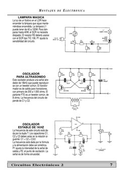 MM O N T
O N T A J E S
A J E S
D E
D E EE L E C T R O N I C A
L E C T R O N I C A
LAMPARA MAGICA
La luz de un fósforo en el L