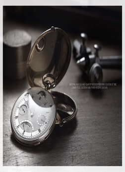 WATCH No 4691 IS A HALF-QUARTER REPEATER FEATURING EQUATION OF TIME, 
         LUNAR CYCLE, CALENDAR AND POWER-RESERVE DIS