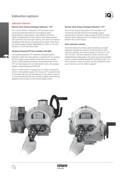 10
Indication options
Indication Options
Remote Valve Position Analogue Indication - CPT
The Current Position Transmitter (CP