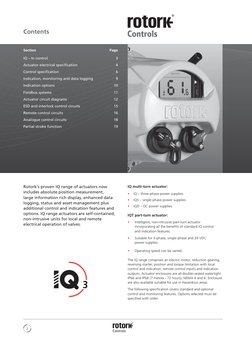 2
	
Contents
Section	
Page
IQ – In control 	
3
Actuator electrical specification 	
4
Control specification 	
6
Indication, mo