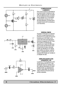 MM O N T
O N T A J E S
A J E S
D E
D E EE L E C T R O N I C A
L E C T R O N I C A
6
Circuitos Electrónicos 3
COMPARADOR 
LUMI
