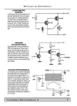 MM O N T
O N T A J E S
A J E S
D E
D E EE L E C T R O N I C A
L E C T R O N I C A
CAPACIMETRO
SONORO
La frecuencia del sonido