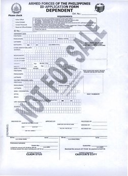 AFP ID Application Form for Dependents | PDF | National Security ...
