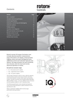 2
	
Contents
Section	
Page
IQ3 – In control 	
3
Actuator electrical specification 	
4
Control specification 	
6
Indication, m