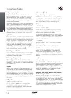 8
Control specification
Analogue Control Option
The IQ proportional controller enables the valve to be 
positioned in proport