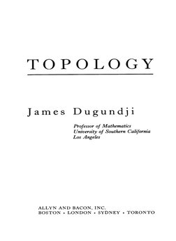 Topology, Dugundji | PDF