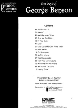 ALL ABOUT G.B. E BENSON Vol.2 楽譜 George Benson - Guitar PDF | PDF