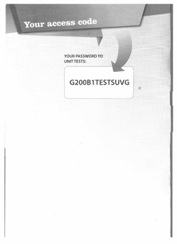 YOUR PASSWORD TO 
UNIT TESTS: 
G200B 1 TESTSUVG 
