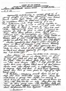 Sharon Tate Autopsy Report Overview | PDF