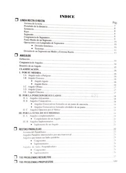 INDICE 
LINEA RECTA O RECTA 
Pág 
Axioma de la recta... 
************* 
****** 
********************* 
****** **************'
