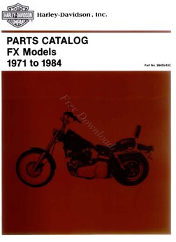 Harley-Davidson-1971-84 FX Models Parts Catalog | PDF