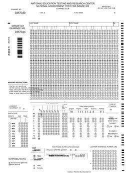 National Achievement Test Answer Sheet | PDF