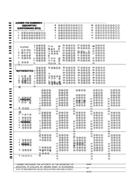 Printable Nat Answer Sheet.pdf National Achievement Test Answer Sheet | PDF