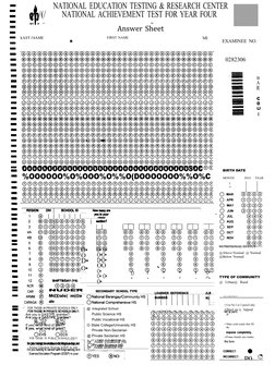 Printable Nat Answer Sheet.pdf National Achievement Test Answer Sheet | PDF