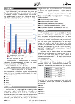 7
simulado
CN - 2o dia | Simulado ENEM 2024
2024
chagásicos ou pela ingestão de alimentos contaminados, 
a infecção pelo T. c