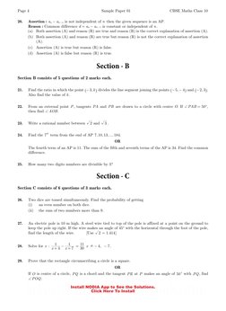 Class 10 Maths Sample Paper 2024-25 | PDF | Circle | Elementary Mathematics