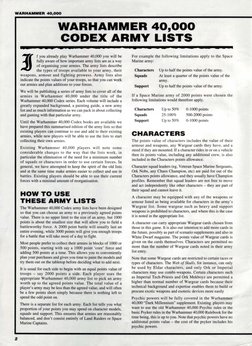 Warhammer 40,000 - Codex Army Lists (1993) | PDF | Campaign Settings ...